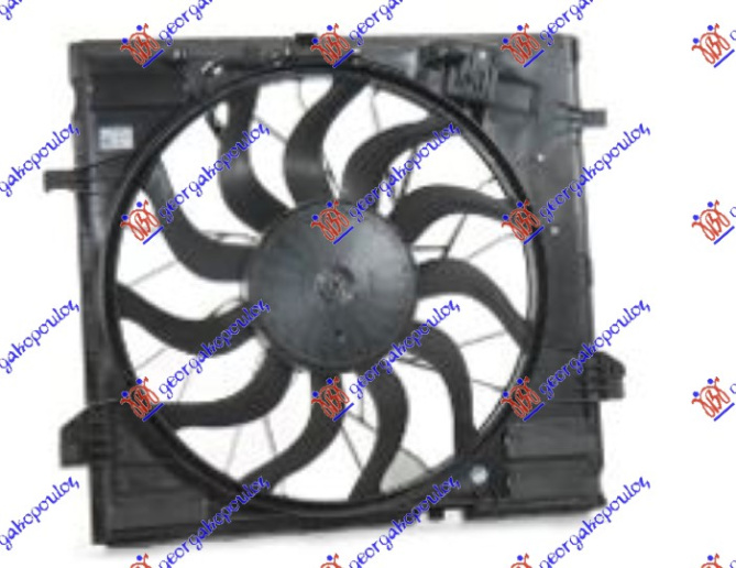 KOMPLET VENTILATORA 3.5-5.5 BENZIN - 2.2-3.0 DIZEL (505 mm) (850 W) (4PIN)