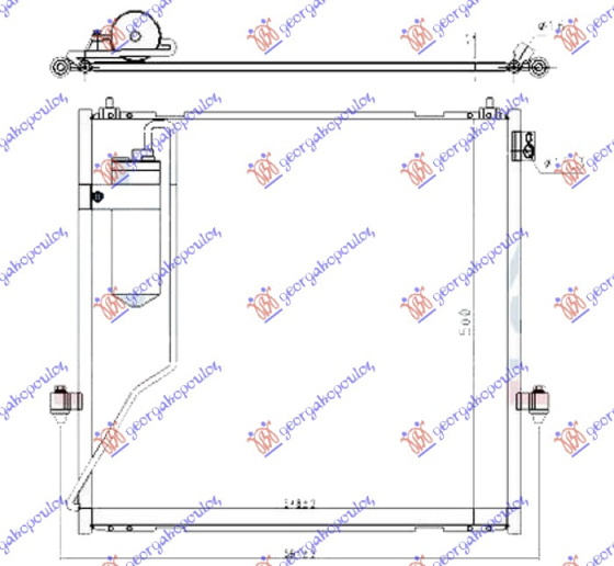 HLADNJAK KLIME 3.0-3.5i V6 24V BENZIN - 2.5-3.2 DID DIZEL (546x500)