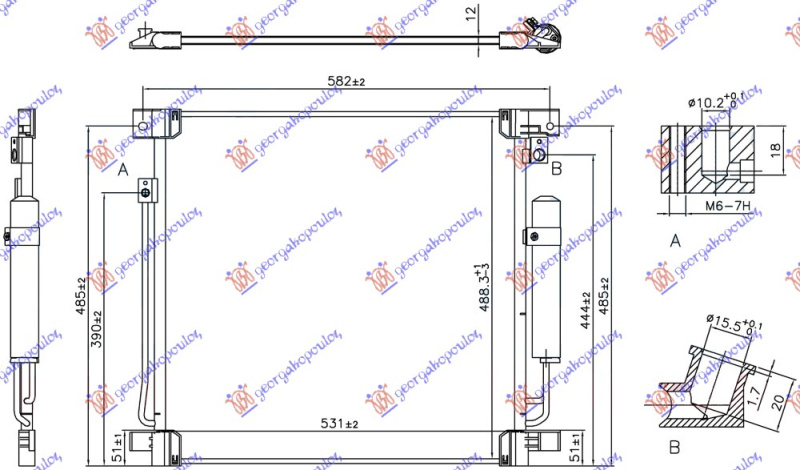 HLADNJAK KLIME SVE MODELE (515x503x12)