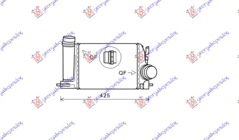 hladnjak intercoolera . 1.2 DIG-TURBO (282x217x50) (VALEO)