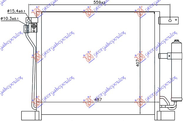 HLADNJAK KLIME 1.6 DIC TURBO BENZINAC (485x400x16)