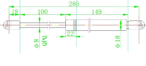 amortizer  (prtjažnik) 93-97 (285L-580N)