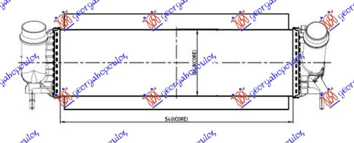 HLADNJAK HLADNJAKA 2.3 DCI DIZEL (540x150x80) PROMJER CRIJEVA 56/51