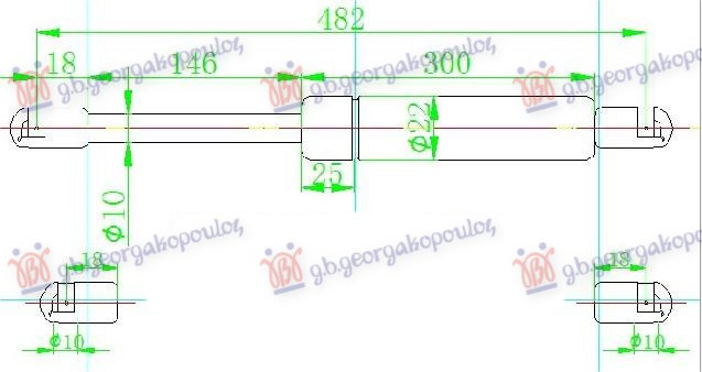 AMORTIZER GEPEK VRATA (483L-700N)