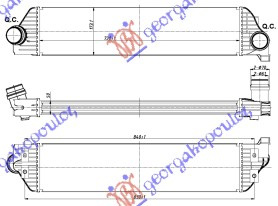 HLADNJAK INTERC. 2,3 DIZEL (730x173x50)