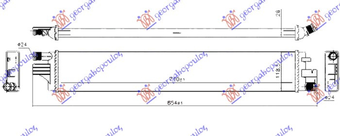 DODATNI HLADNJAK 2.3 CDTi DIESEL (710x120x26) (NISSENS)