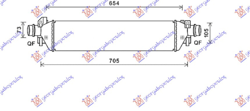 INTERCOOLER 1.6CDTi-1.7TDi (570x148x62)