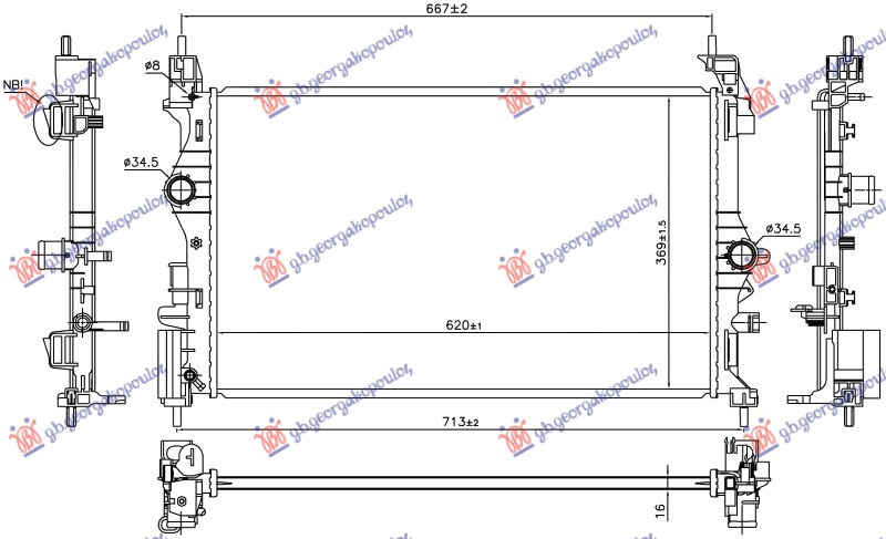 HLADNJAK 1.0 TURBO BENZINSKI RUČNI (ENG: B10XFL 66KW) (620x370x16)