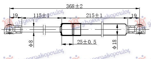 AMORTIZER GEPEK VRATA (367L-380N)