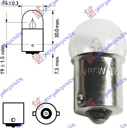 ŽARULJA R 10W 12V 10W BA15S