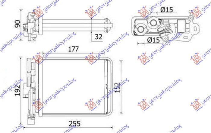 HLADNJAK KABINE (177x152x32) (MAHLE BEHR PREMIUM LINE)