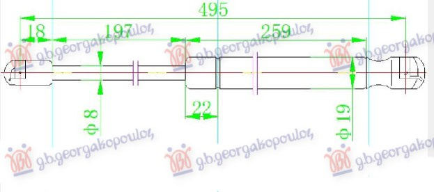 AMORTIZER GEPEK VRATA (507L-535N)