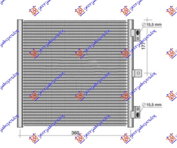 HLADNJAK KLIME 3.0-3.4-3.8 BENZINSKI (379x332x16)