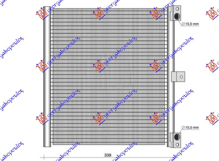 HLADNJAK KLIME 2.7-3.4-3.8 BENZINSKI (339x338x16)