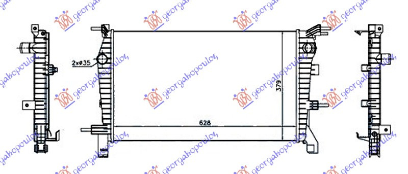 HLADNJAK MOTORA 1.6i 16v MEHANIČKI BENZIN (630x380) (MOTOR: H4M)