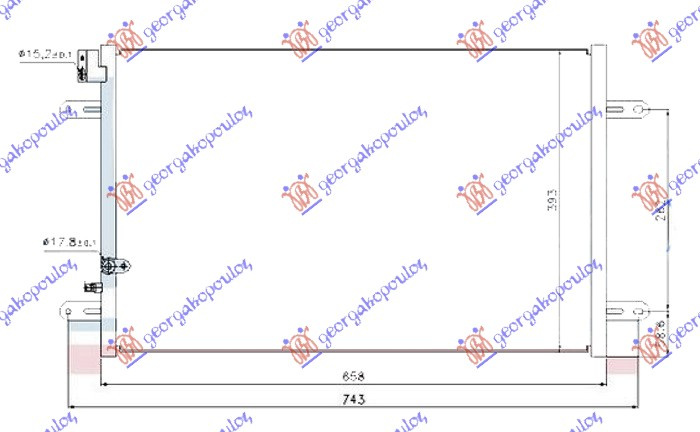 HLADNJAK KLIME 3.0 TFSI-3.2-4.2 FSI-5.2 (S6) BENZINSKI - 2.7-3.0 TDI DIZEL (658x393x16)