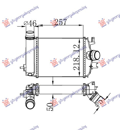 INTERCOOLER 1.3 TCE DIESEL (257x218)