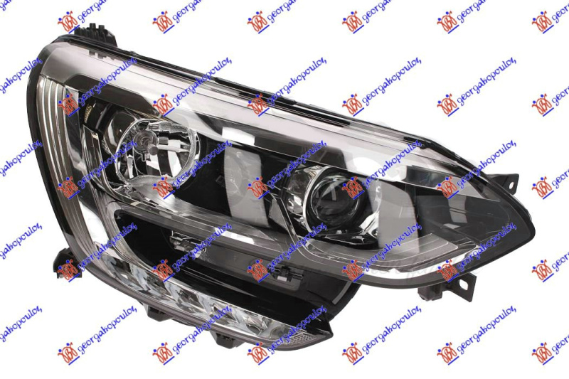 far električni  (H7/H7) krom (žmigavac)(LED dnevno svjetlo) (DEPO)