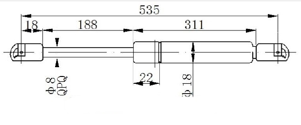 AMORTIZER GEPEK STAKLA (535L-360N)