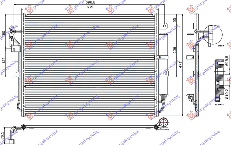 HLADNJAK KLIME 2.7 TD DIZEL (473x636x16)