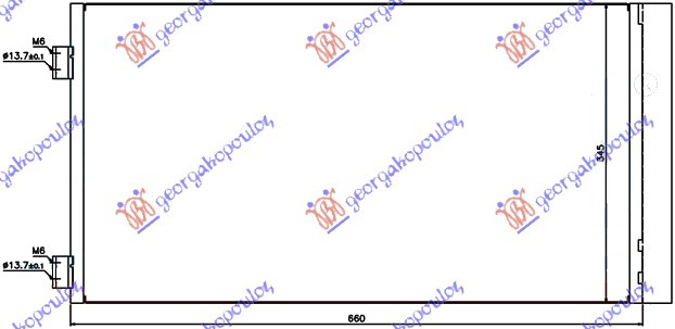 HLADNJAK KLIME BENZIN - DIZEL (625x330x12)