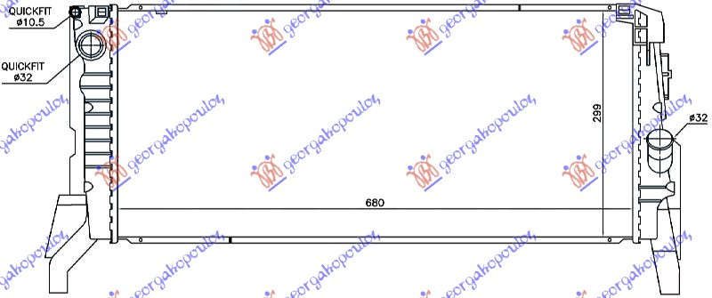 HLADNJAK MOTORA 2.0 (220i F46 GT) BENZIN RUČNI (688x299x27) (KOYO)