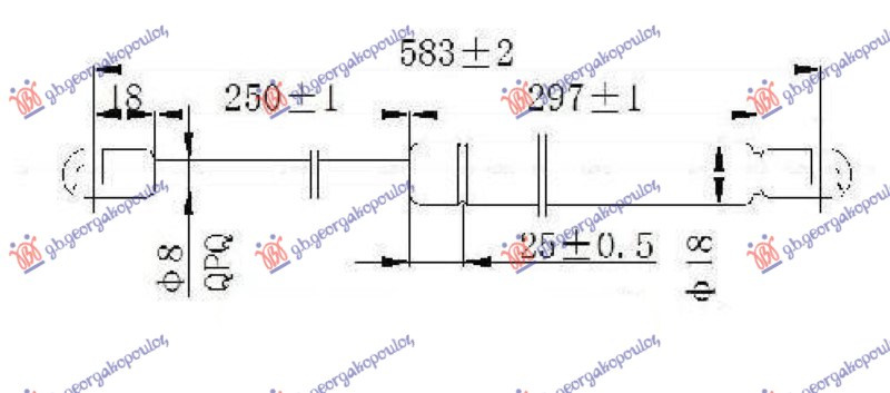 AMORTIZER GEPEK VRATA (584L-460N)