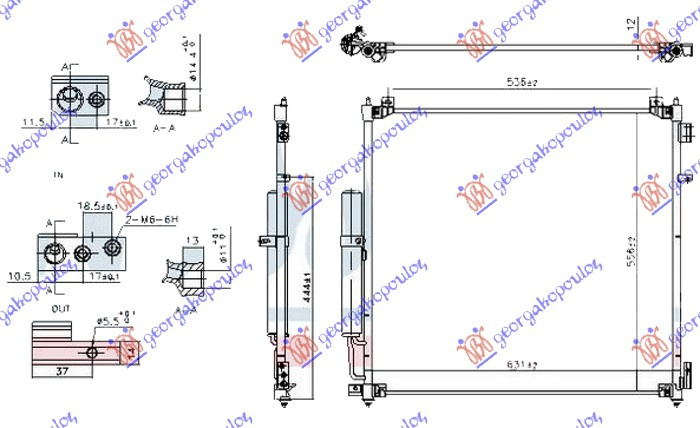 hladnjak 3.0 D (motor 30DDTX) dizel (595x570x12)