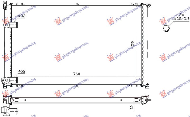 HLADNJAK 2.5 DIZEL +/- A/C (760x459) (VALEO)