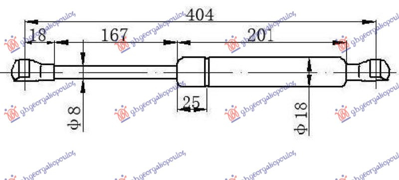 AMORTIZER GEPEK VRATA (399L-400N)