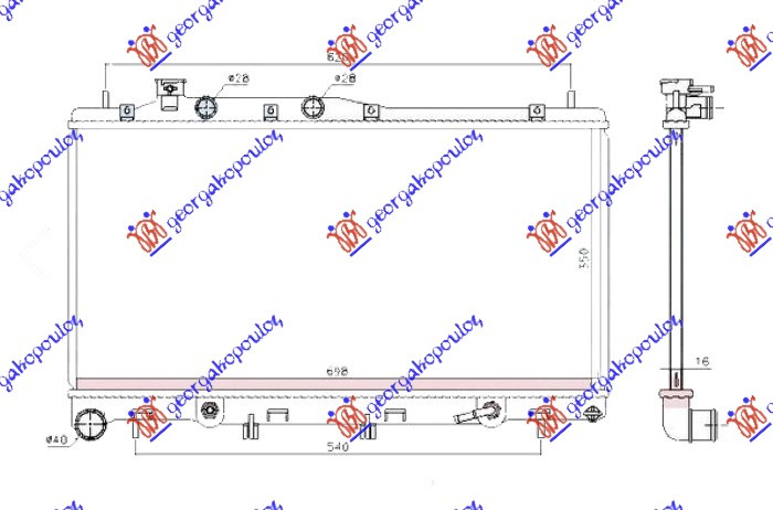 HLADNJAK ZA MOTOR 3.6 BENZIN AUTOMATIK (350x698)