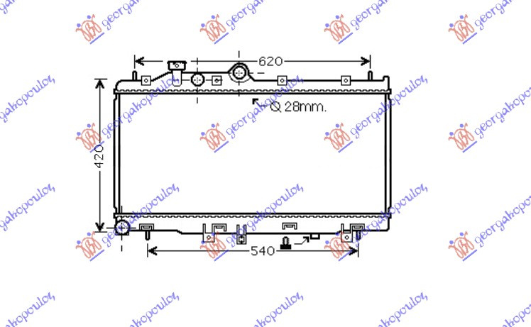 HLADNJAK MOTORA 2.0 TD (34x68.5x25)