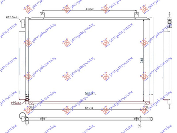 HLADNJAK KLIME 1.0/1.2 I 16v HIBRID BENZIN (565x385x12)