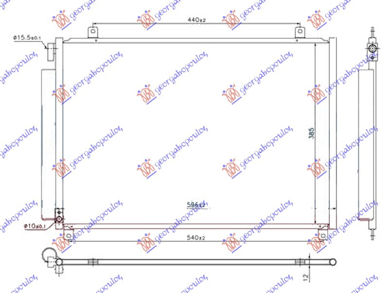 hladnjak 1.0-1.2 I 16v - HYBRID  benzin (565x385x12)