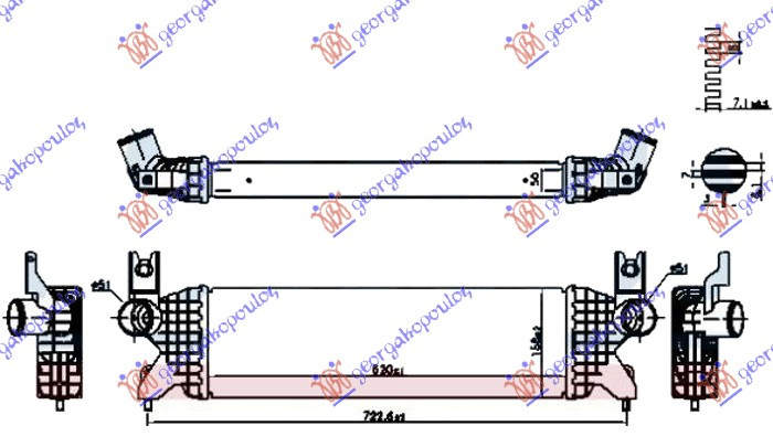 INTERCOOLER 1.0-1.4 TURBO BENZIN (520x160x50)