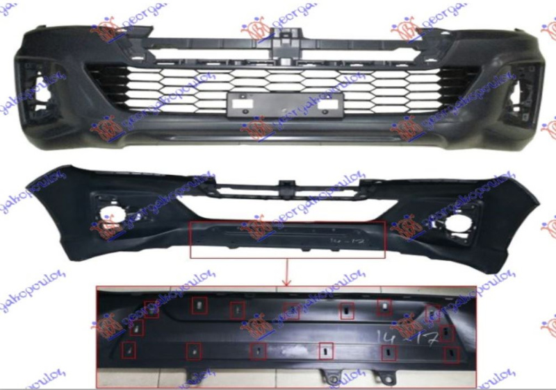 Prednji branik 4wd 18- (S INTEGRIRANOM REŠETKOM) (MILLENIUM/INVICIBLE)
