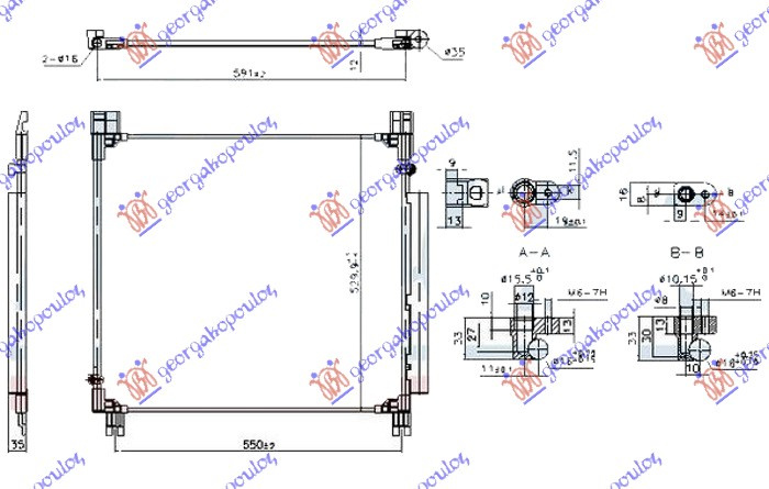 HLADNJAK KLIME 2.4-2.8 D DIZEL (575x510x12)