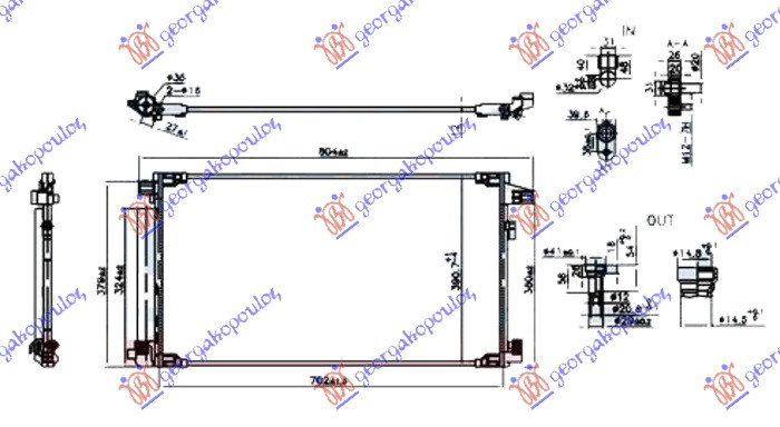 hladnjak 1.8 HYBRID  benzin (670x370x12)