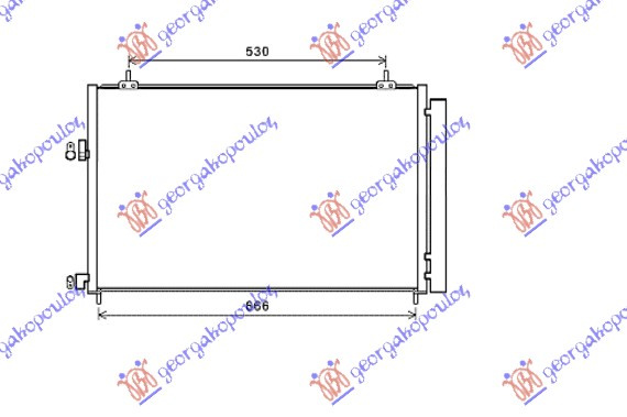 HLADNJAK KLIME ZA SVE MODELE BENZIN-DIZEL (655x415x16)