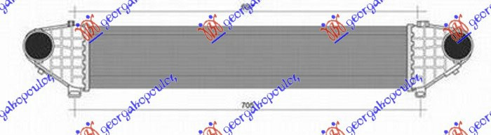 hladnjak intercoolera  2.0-2.4 dizel (647x113x50)