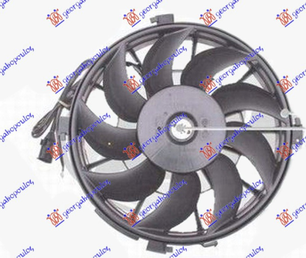 VENTILATOR (MOTOR-VENTILATOR) 2.0 DIZEL 00- (385mm) (2pin)