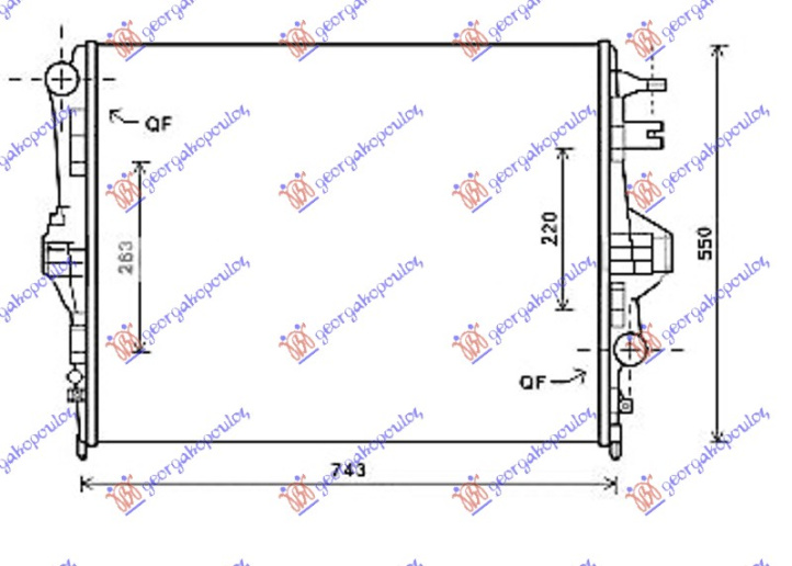 HLADNJAK MOTORA 3.0/3.6 i/iTURBO/HYBRID BENZIN 3.0 D DIZEL (700x534x32)