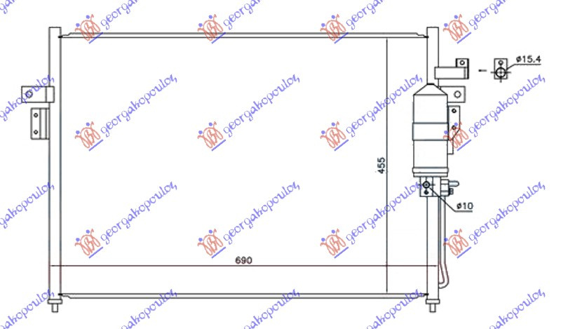 HLADNJAK KLIME 3.0 dCi DIZEL (690x470x16) (KOYO)