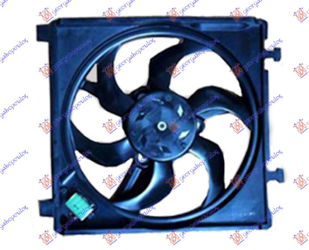 VENTILATOR KOMPLET BENZINSKI -A/C (340mm) (2PIN)