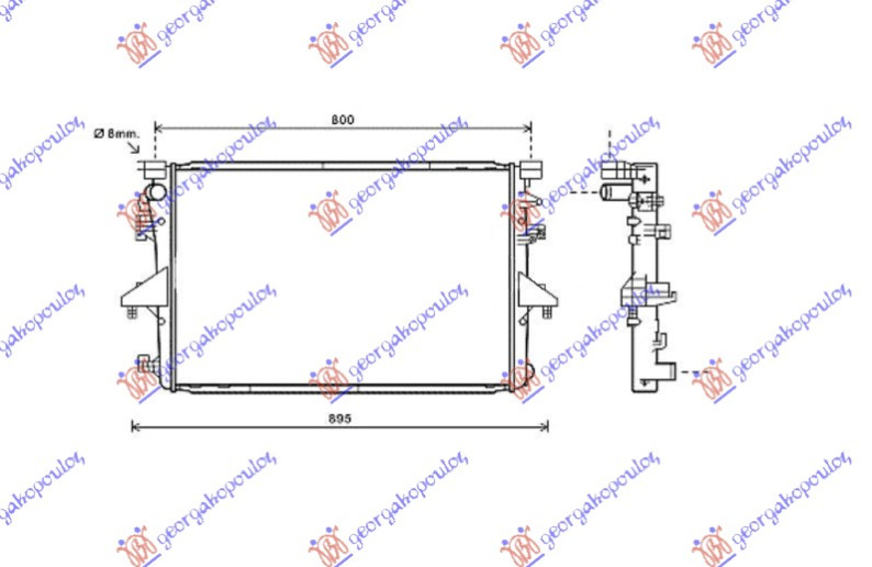 HLADNJAK MOTORA 2.0 TD MAN/AUTO (71x47)