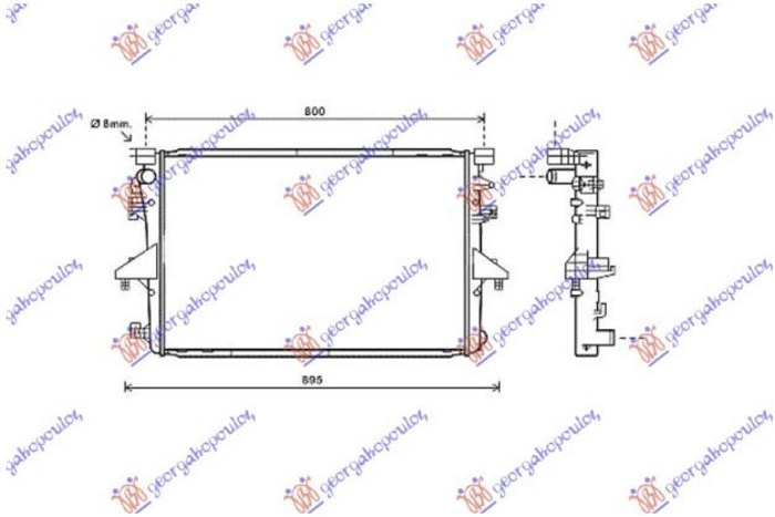 HLADNJAK MOTORA 2.0 TD MAN/AUTO (71x47) (KOYO)