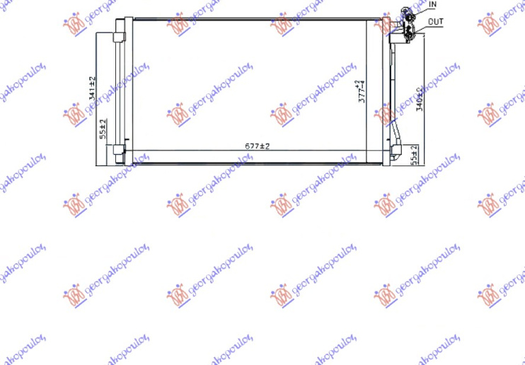 HLADNJAK KLIME BENZIN-DIZEL 15- (70.0x37.7x1.6)