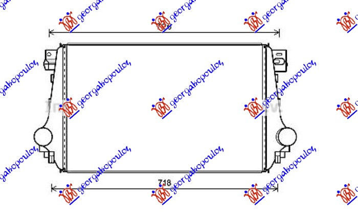 HLADNJAK INTERCOOLER 2.0 DIZEL - 2.0 TSi BENZIN (620x400x30)