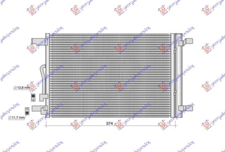 HLADNJAK KLIME 1.4-1.5-2.0 TSI BENZIN - 2.0 TDI DIZEL (576x388)