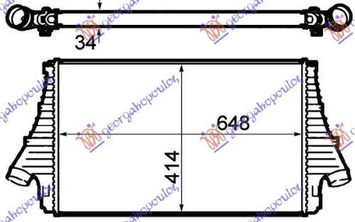 hladnjak intercoolera a a . 1.9 CDTI (647x415x34)